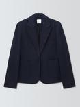 John Lewis Single Breasted Ponte Jacket, Black, Navy