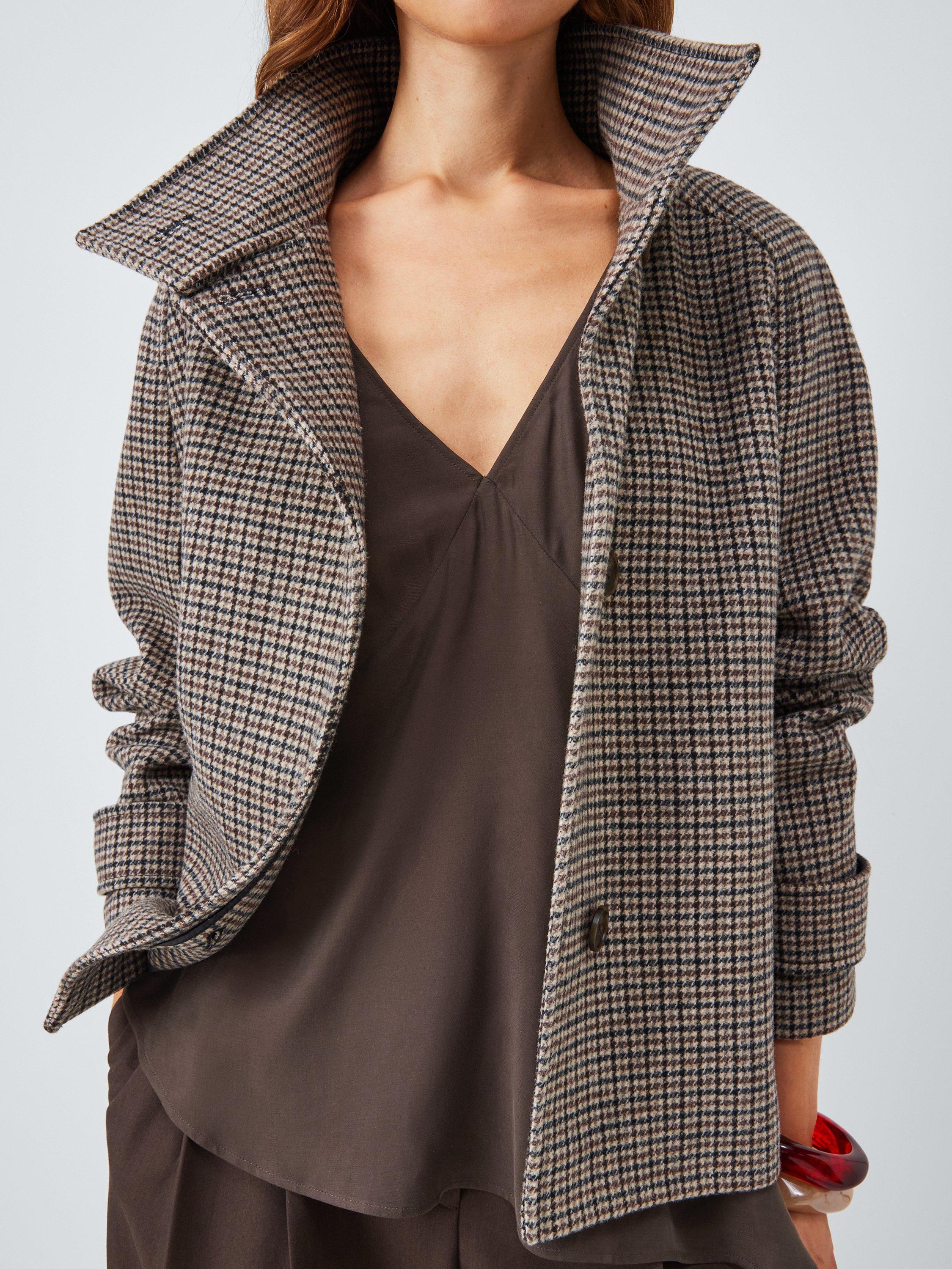 Product image 5 of 6, which shows John Lewis Sleeveless Draped Ruffle Top containing LENZING™ ECOVERO™ Viscose, Brown, 8