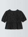 John Lewis Kids' Leopard Print Denim Top, Grey Leo Denim