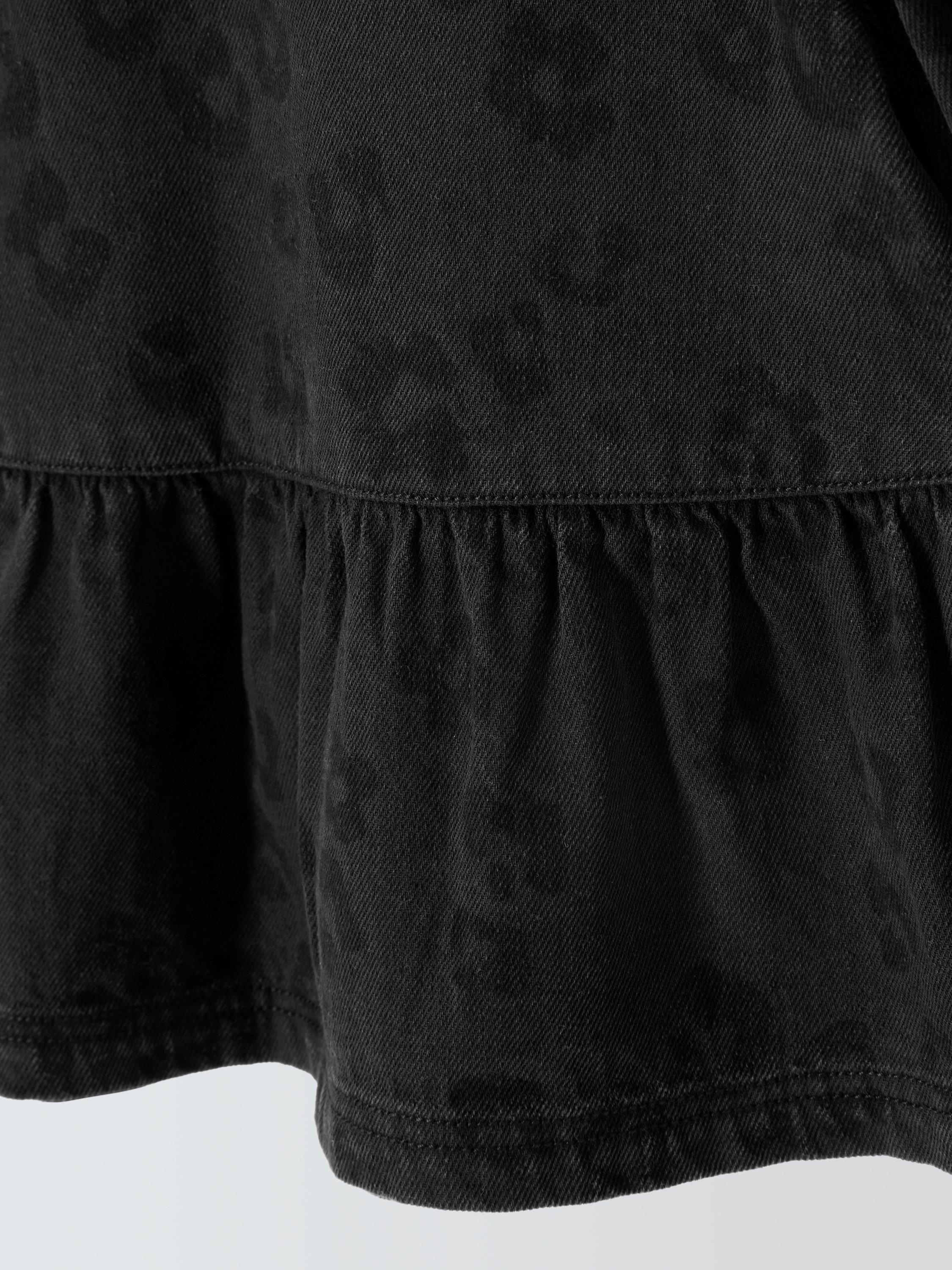 Product image 3 of 3, which shows John Lewis Kids' Leopard Print Denim Top, Grey Leo Denim, 3 years