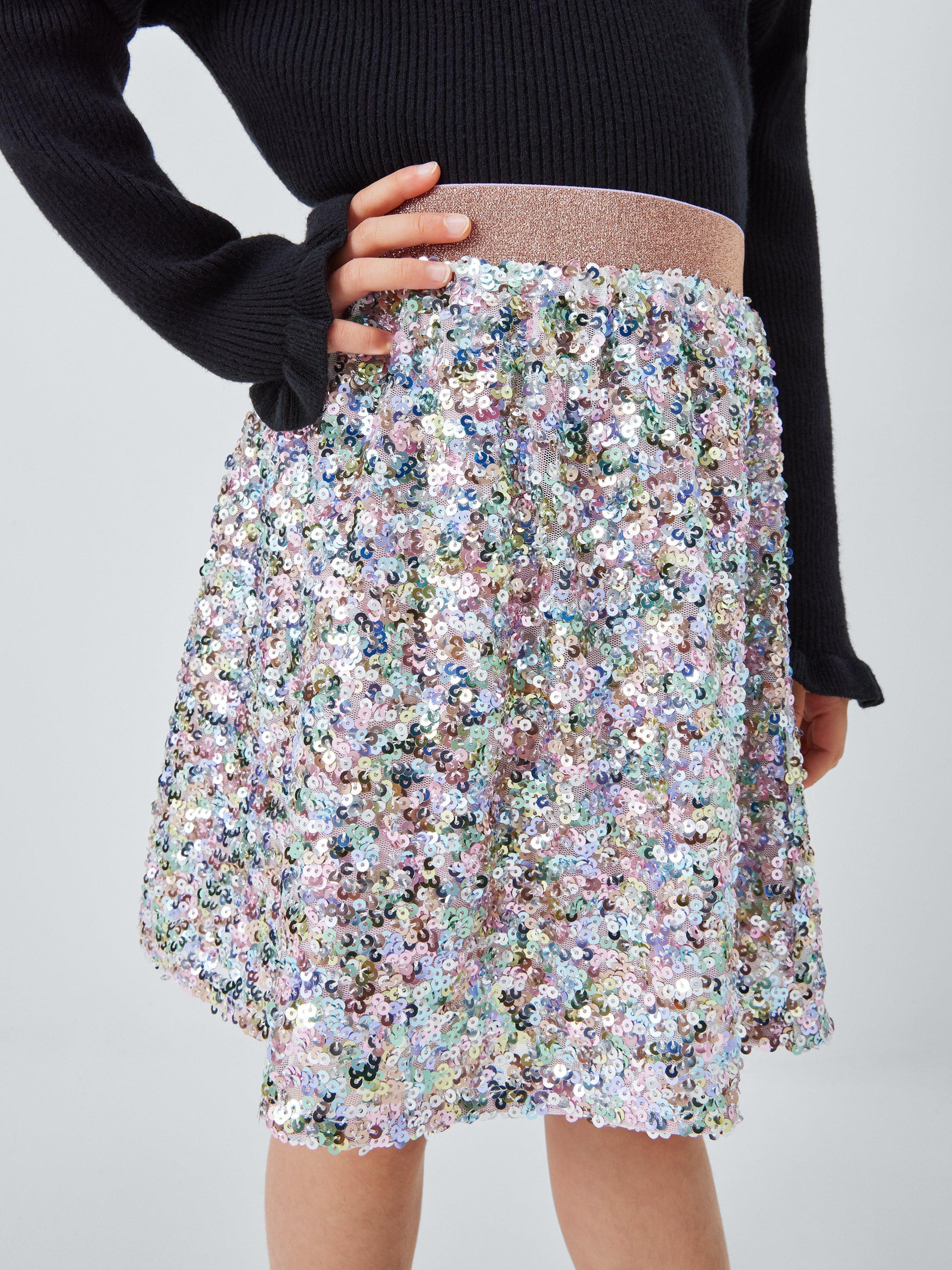Product image 4 of 7, which shows John Lewis Kids' Sequin Party Skirt, Multi, 11 years