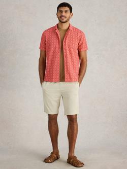 White Stuff Organic Cotton Regular Fit Check Shirt, Mid Pink