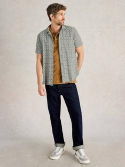 White Stuff Organic Cotton Regular Fit Check Shirt, Light Blue