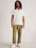 White Stuff Anderby Organic Cotton Regular Fit Short Sleeve Polo Shirt, Natural White