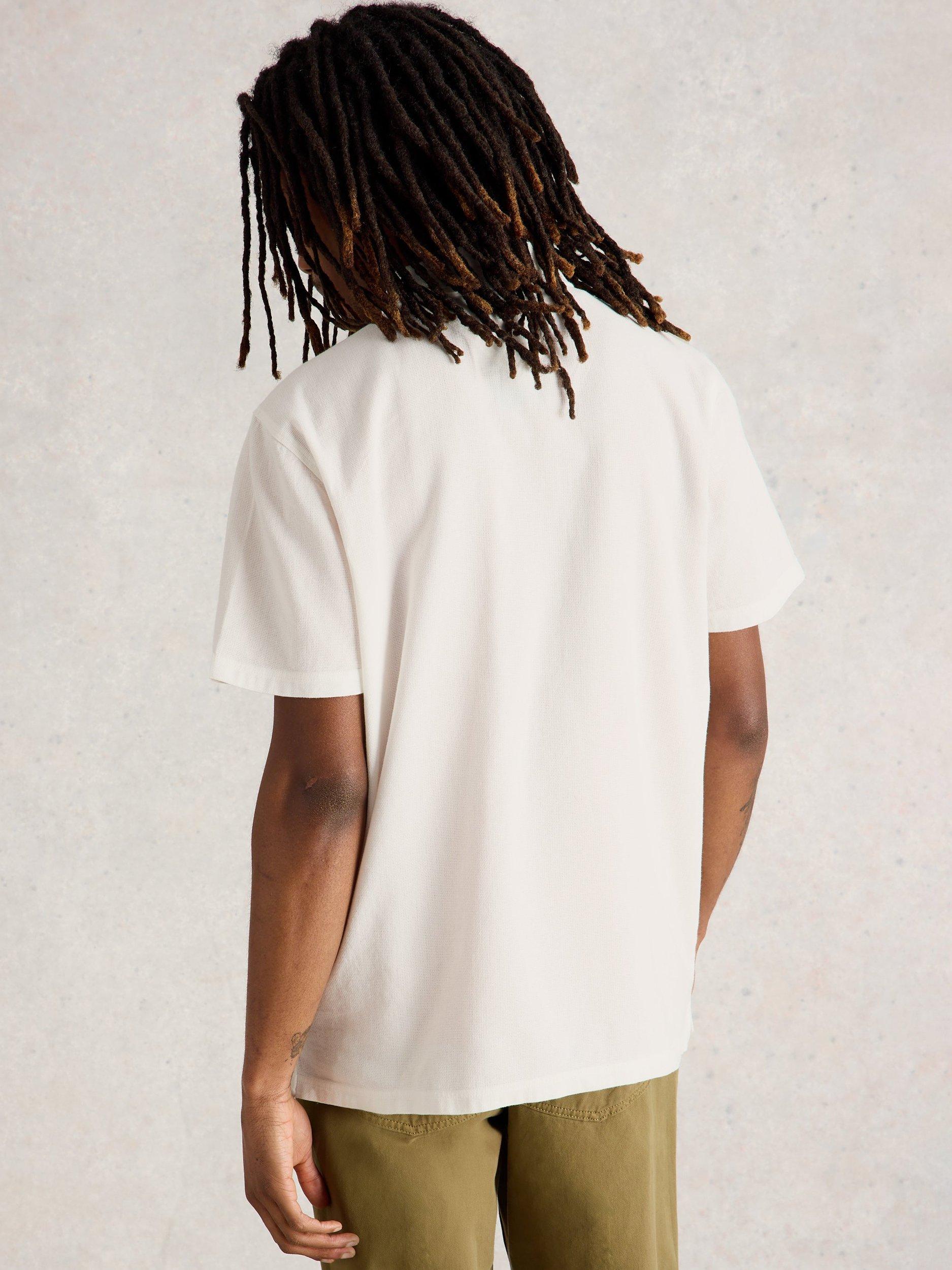 Product image 2 of 6, which shows White Stuff Anderby Organic Cotton Regular Fit Short Sleeve Polo Shirt, Natural White, XXS