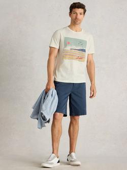 White Stuff Abersoch Cotton Blend Regular Fit Short Sleeve Graphic T-Shirt, Natural/Multi, Natural/Multi
