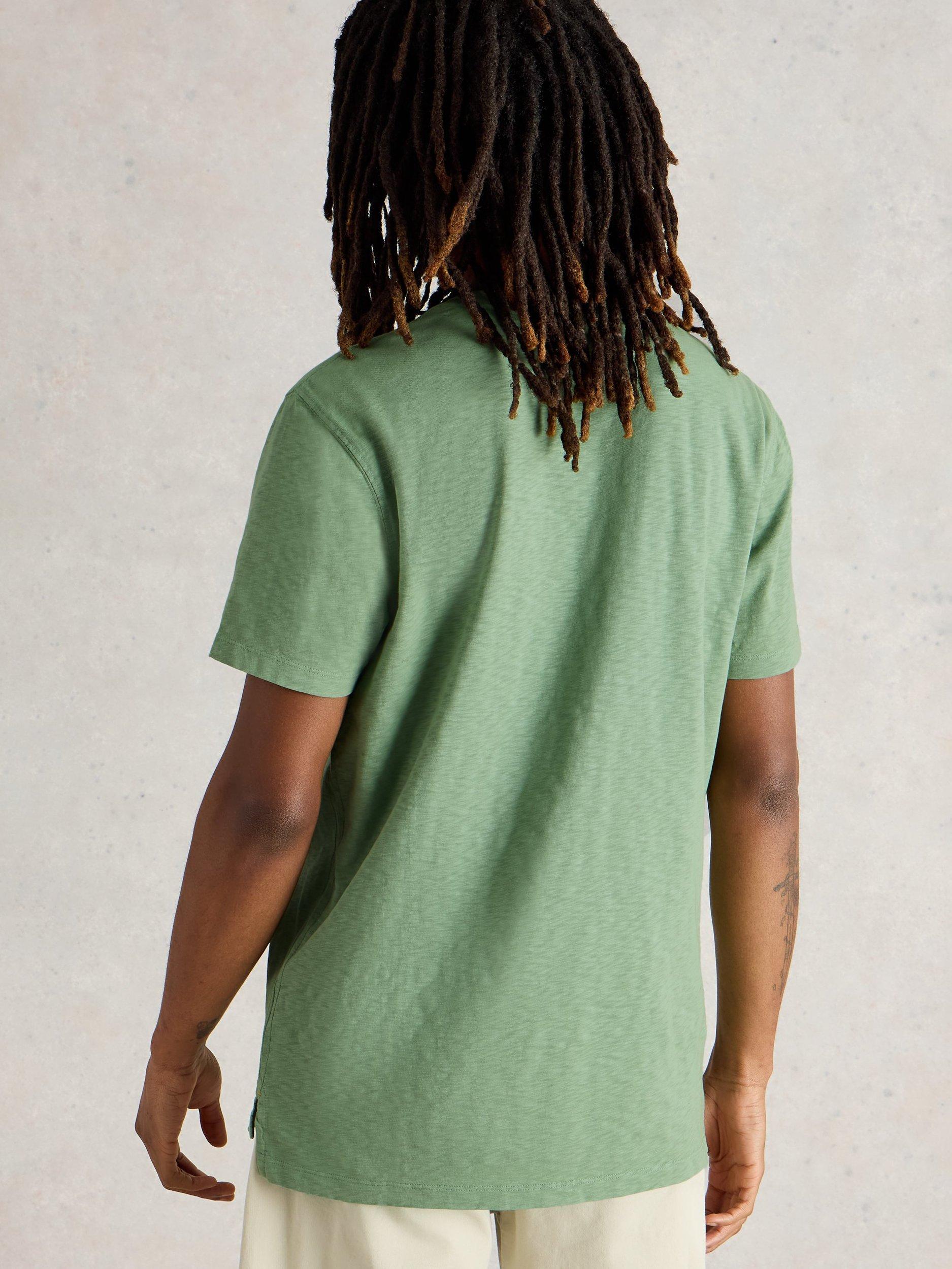 Product image 2 of 6, which shows White Stuff Abersoch Cotton Regular Fit Short Sleeve T-Shirt, Light Green, XS