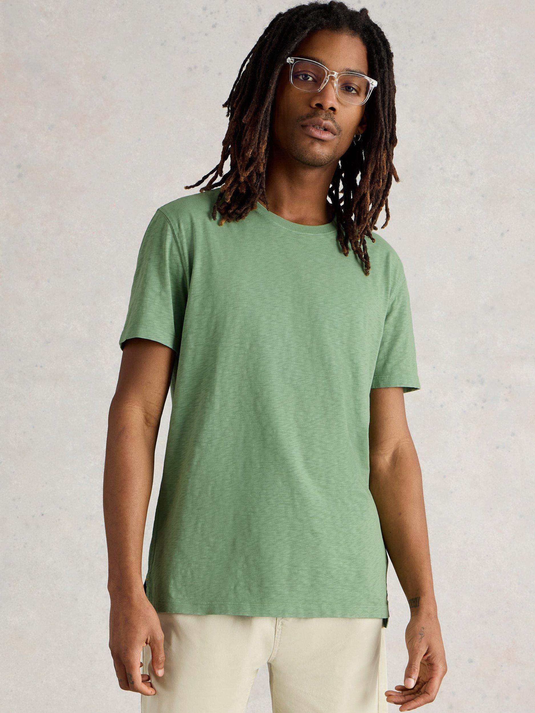 Product image 4 of 6, which shows White Stuff Abersoch Cotton Regular Fit Short Sleeve T-Shirt, Light Green, XS