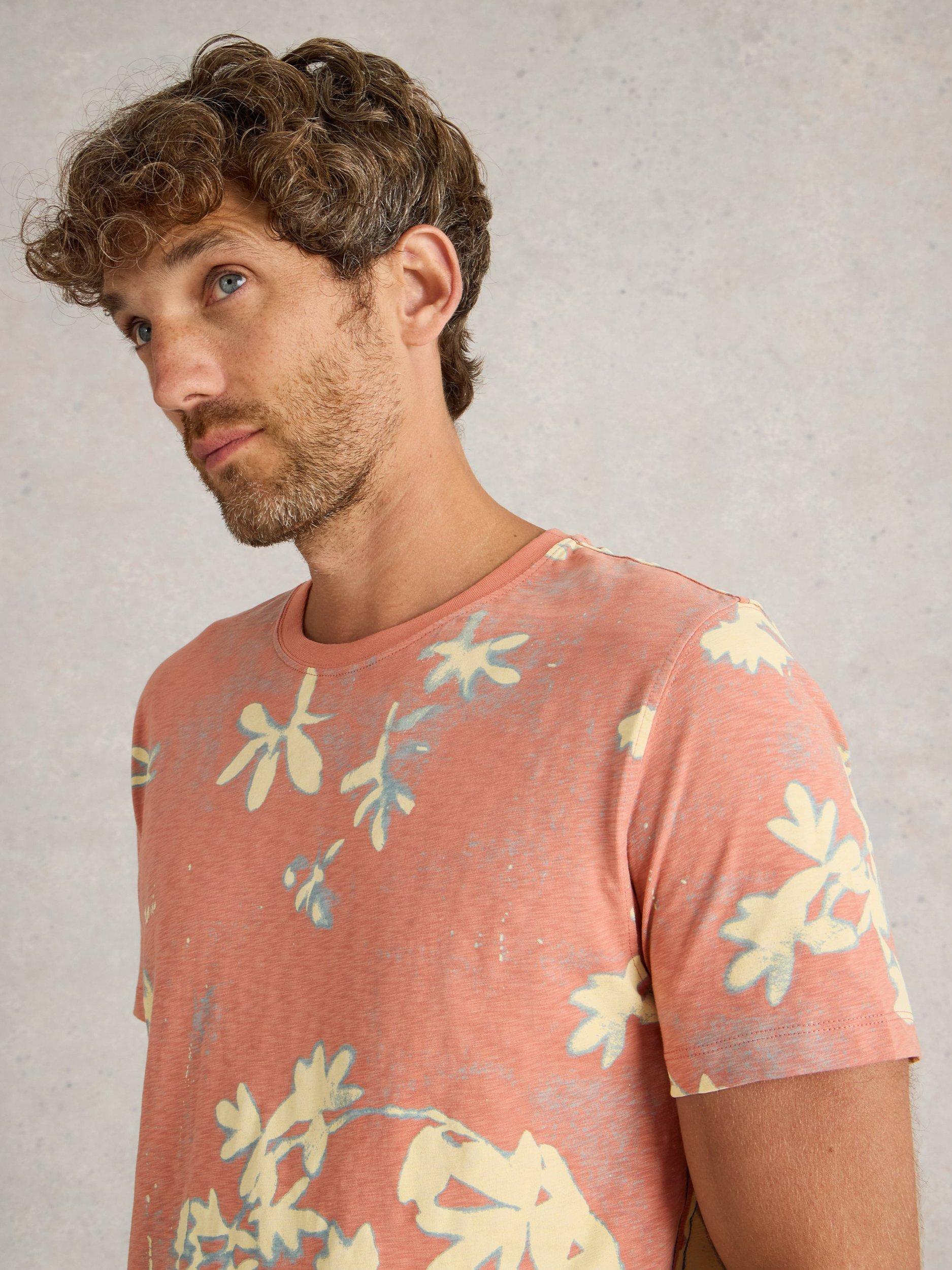 Product image 3 of 6, which shows White Stuff Cotton Regular Fit Floral Print T-Shirt, Pink/Multi, XS