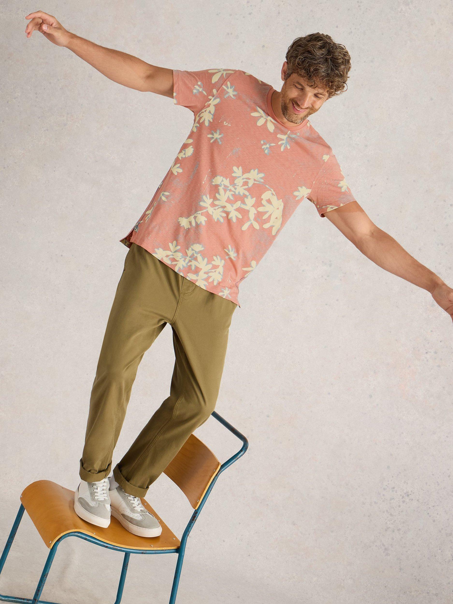 Product image 4 of 6, which shows White Stuff Cotton Regular Fit Floral Print T-Shirt, Pink/Multi, XS