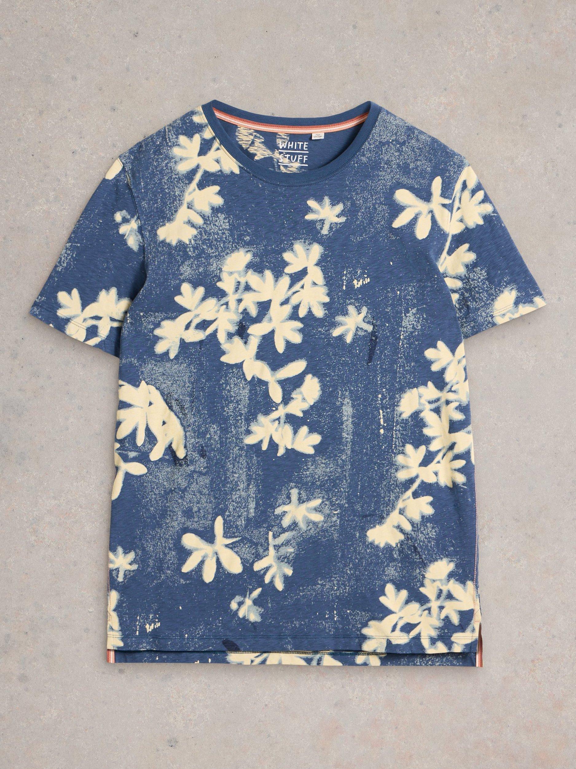 Product image 5 of 6, which shows White Stuff Cotton Regular Fit Floral Print T-Shirt, Navy/Multi, XS