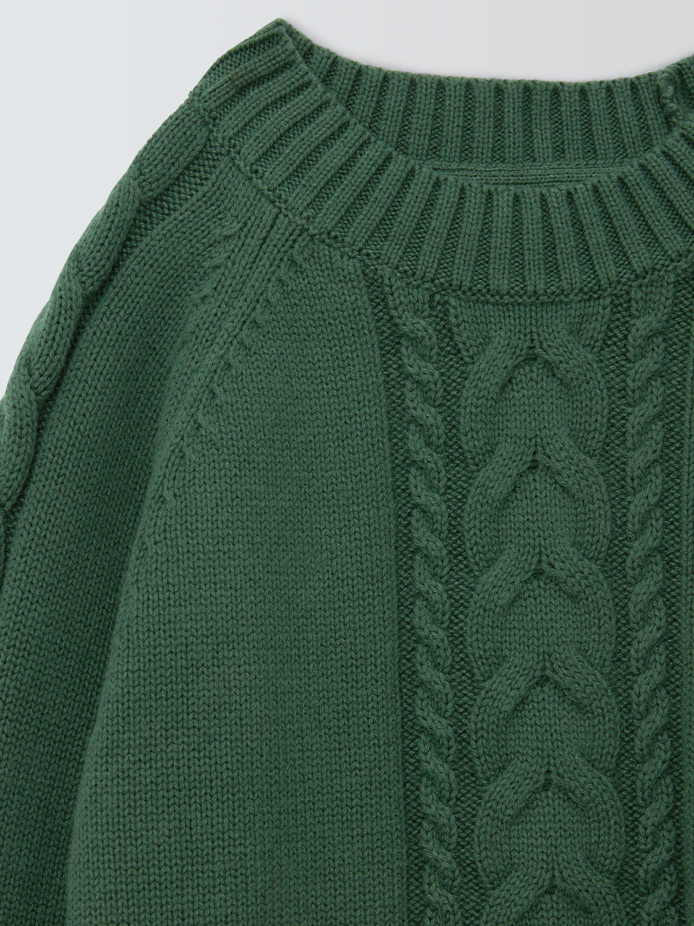 Product image 3 of 3, which shows John Lewis Heirloom Collection Kids' Cable Knit Jumper, Forest Walk, 3 years