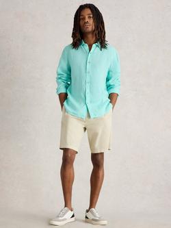White Stuff Keswick Linen Regular Fit Shirt, Light Blue, Light Blue