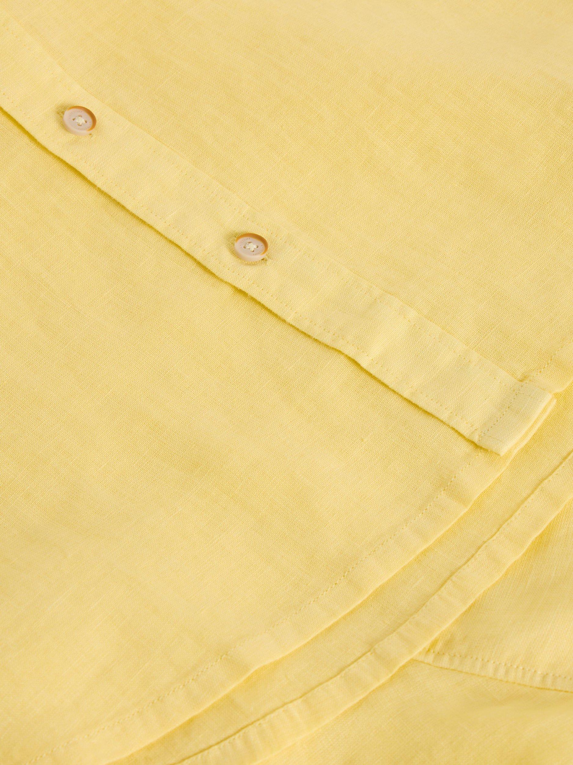 Product image 6 of 6, which shows White Stuff Keswick Linen Regular Fit Shirt, Yellow, XS