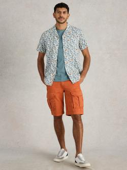 White Stuff Organic Cotton Halsall Shorts, Orange, Orange