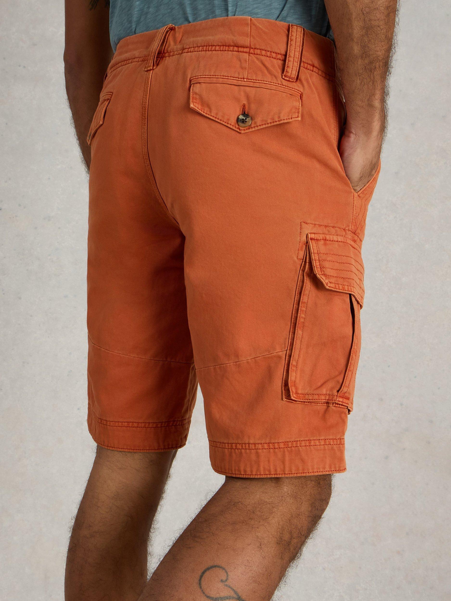 Product image 2 of 6, which shows White Stuff Organic Cotton Halsall Shorts, Orange, 30R