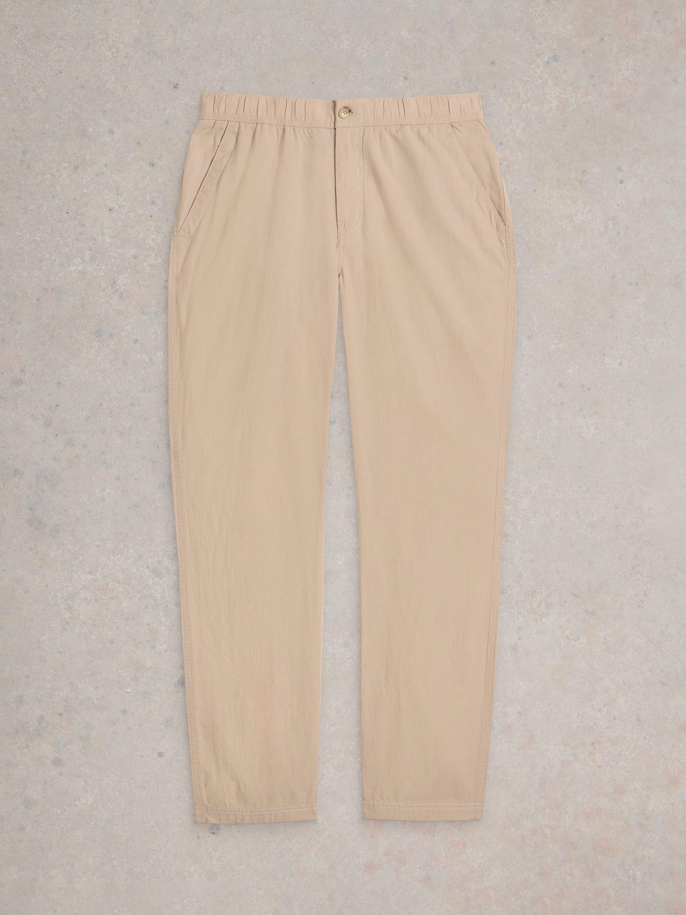 Product image 5 of 6, which shows White Stuff Linen Cotton Blend Drawstring Trousers, Natural, 32R