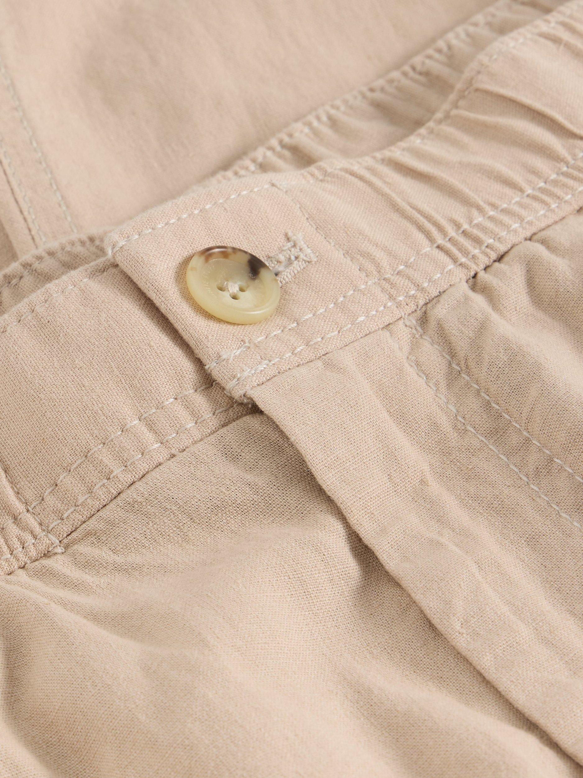 Product image 6 of 6, which shows White Stuff Linen Cotton Blend Drawstring Trousers, Natural, 32R