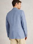 White Stuff Linen Blazer, Mid Blue, Mid Blue