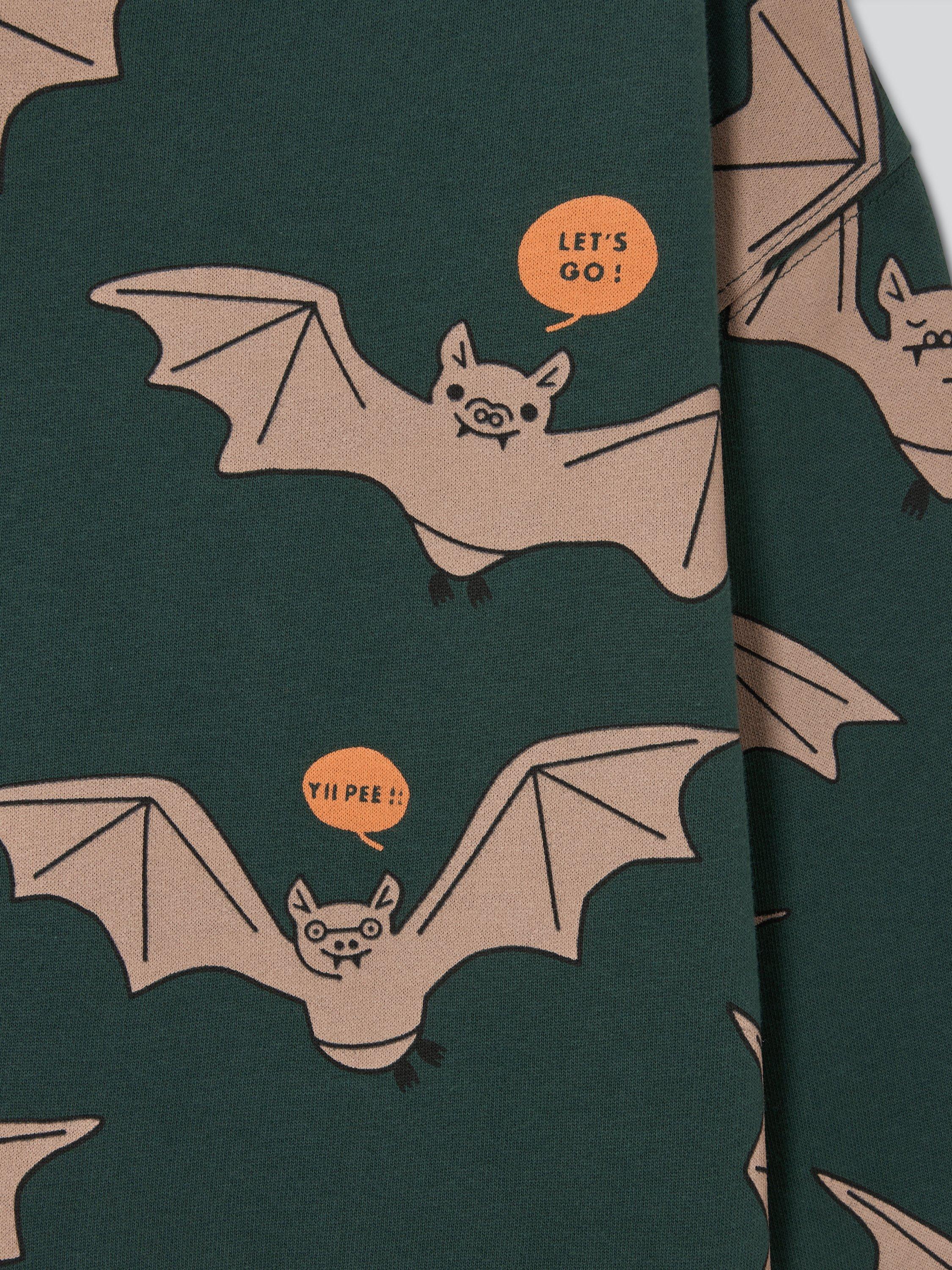 Product image 6 of 6, which shows John Lewis Kids' Bat Graphic Sweatshirt, Bat Print, 3 years
