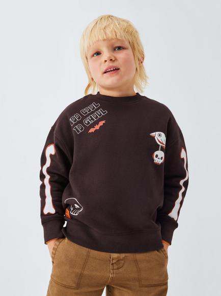 John Lewis Kids' Cool Ghoul Sweatshirt, Multi, Multi