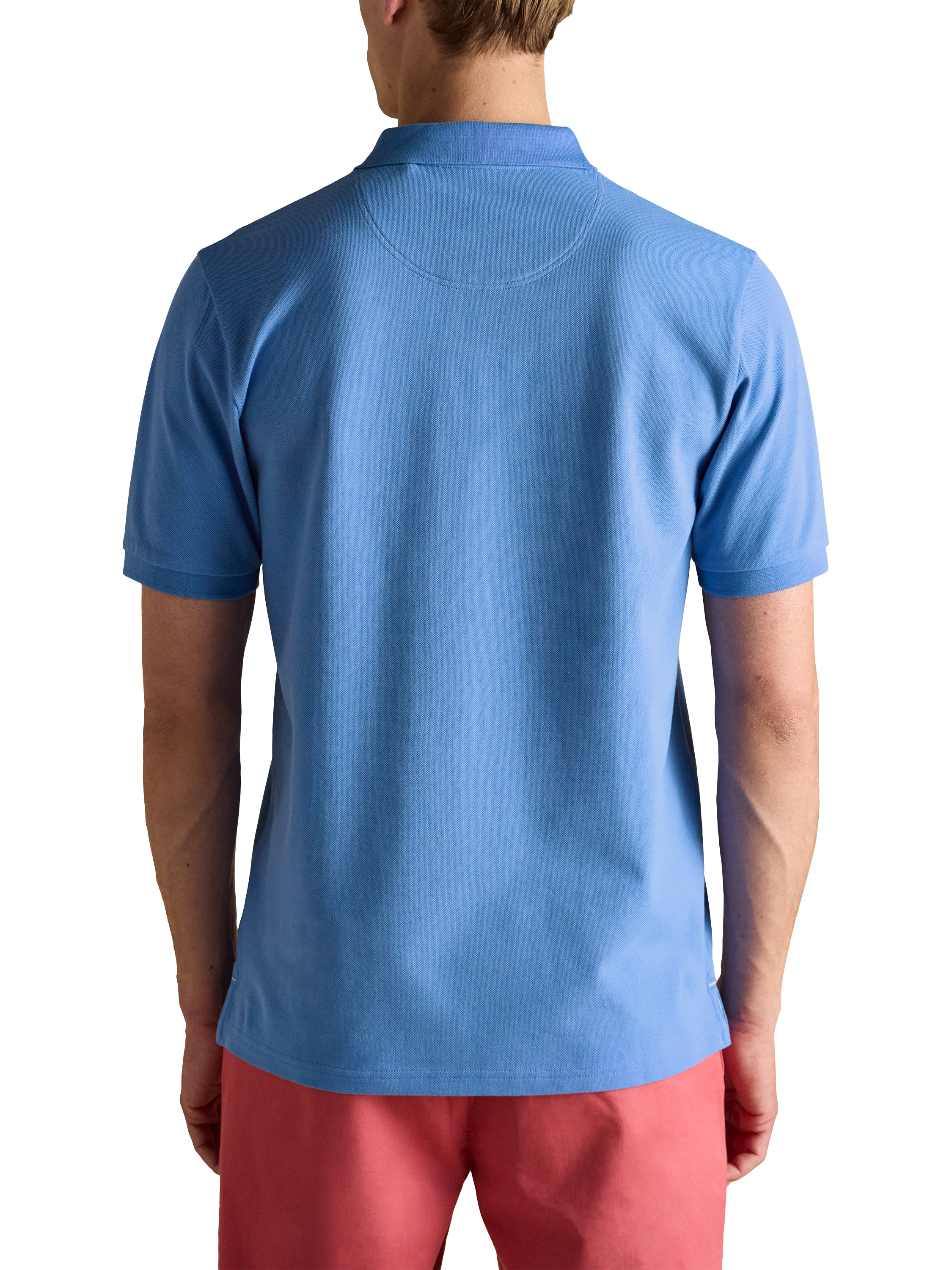 Product image 2 of 7, which shows Joules Embroidered Cotton Polo Shirt, Blue, S Reg