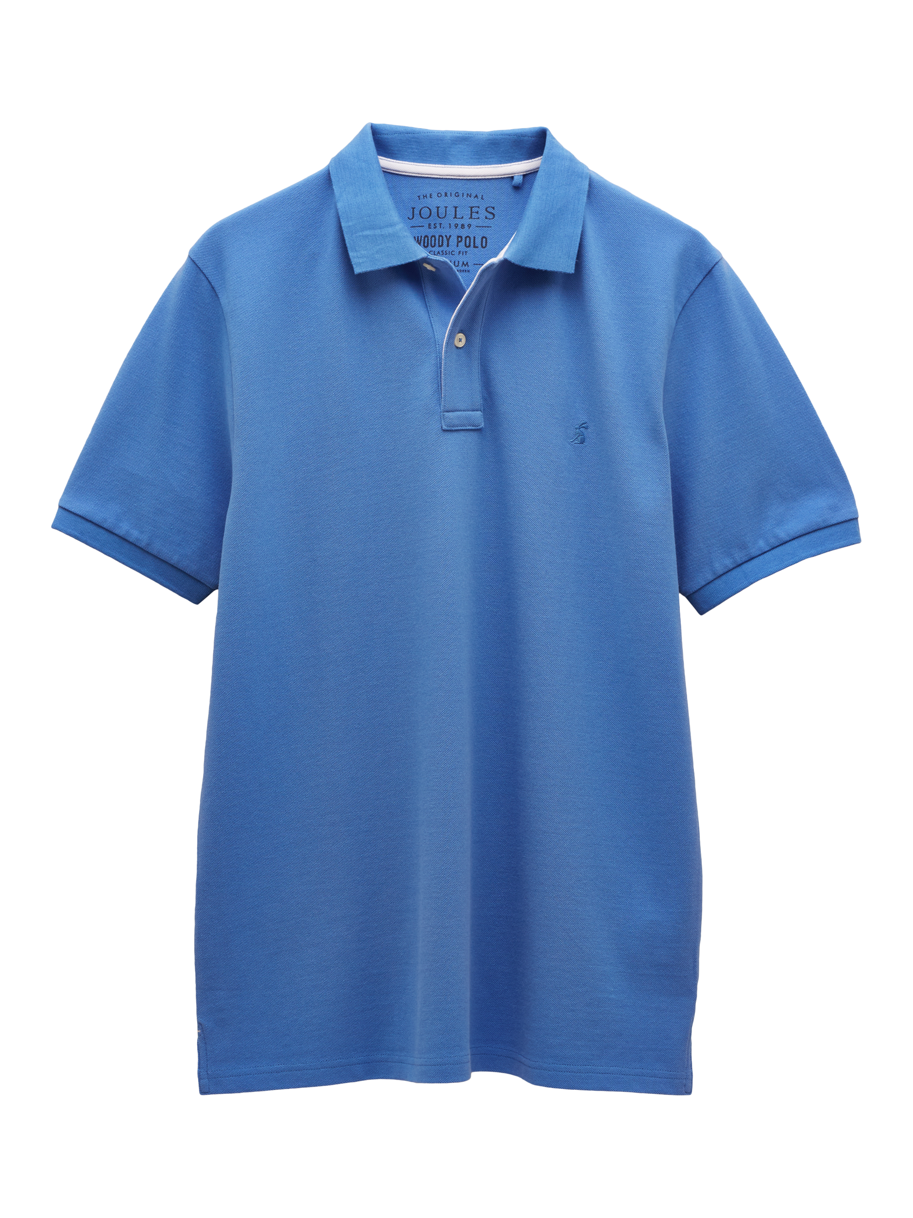 Product image 7 of 7, which shows Joules Embroidered Cotton Polo Shirt, Blue, S Reg