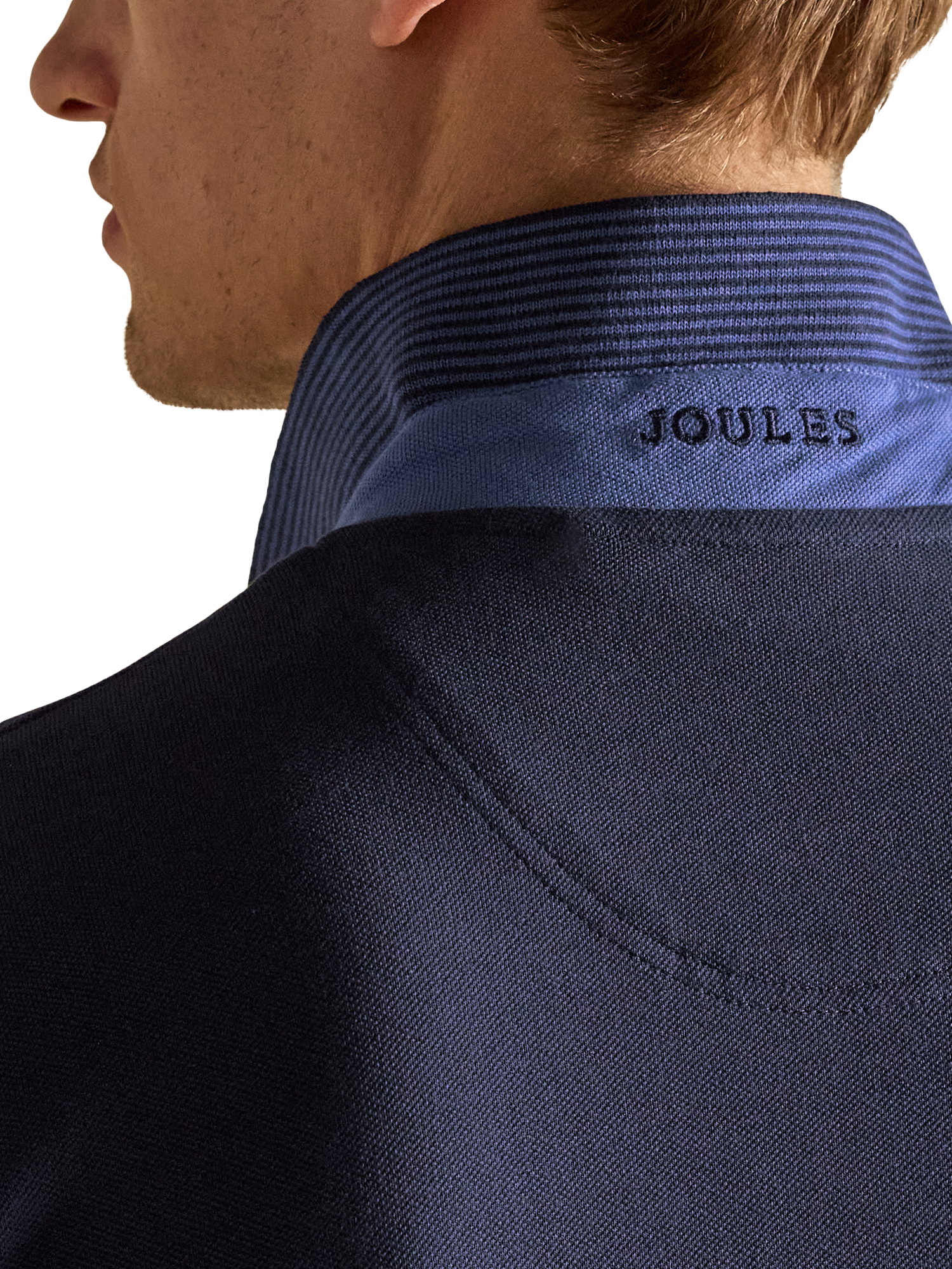 Product image 6 of 8, which shows Joules Cotton Regular Fit Short Sleeve Polo Shirt, Navy, S Reg