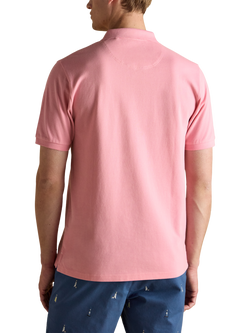 Joules Cotton Regular Fit Short Sleeve Polo Shirt - view 2, Light Pink