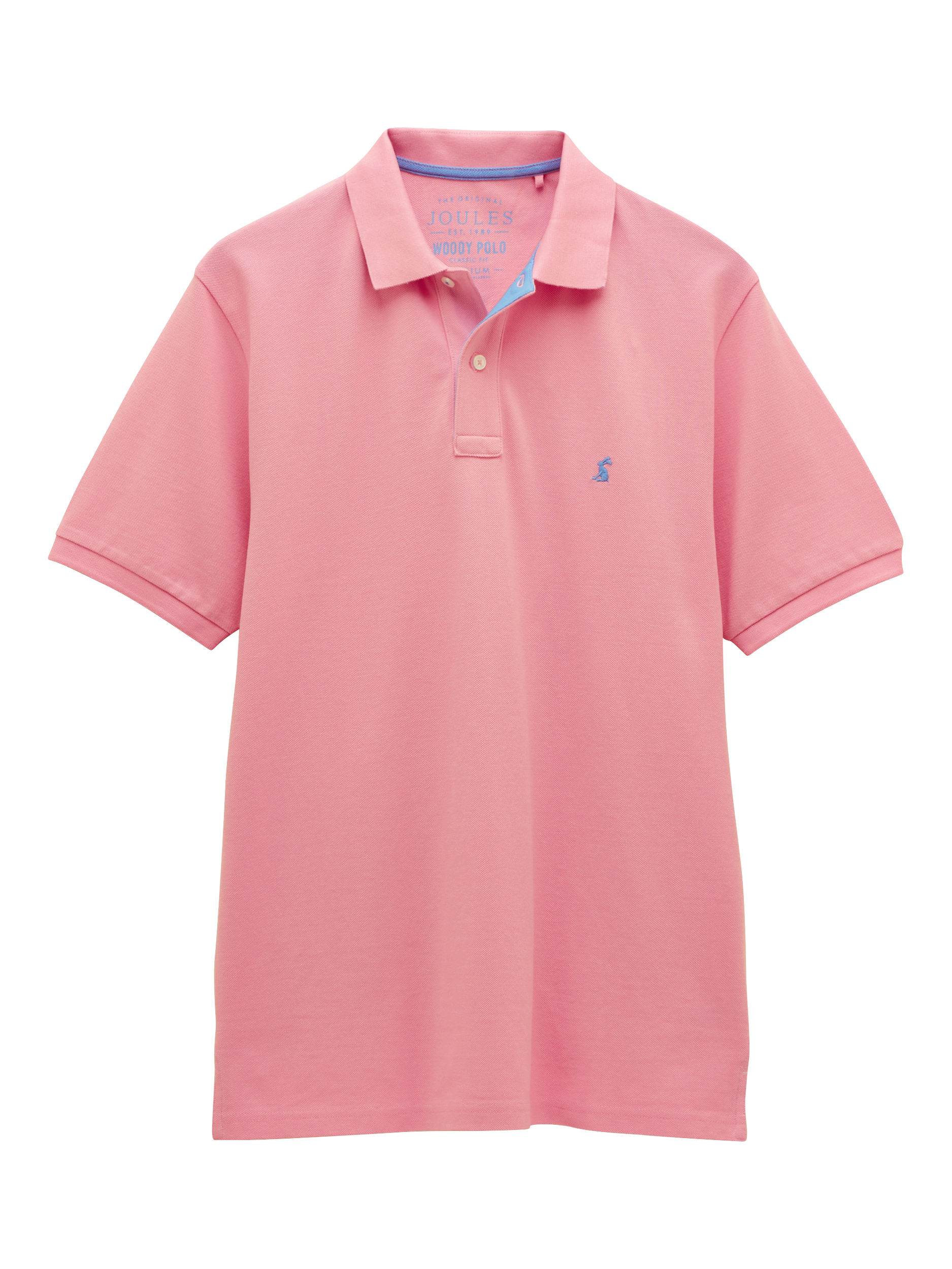 Product image 5 of 7, which shows Joules Embroidered Cotton Polo Shirt, Light Pink, S Reg