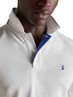 Joules Cotton Regular Fit Short Sleeve Polo Shirt - view 2, Chalk