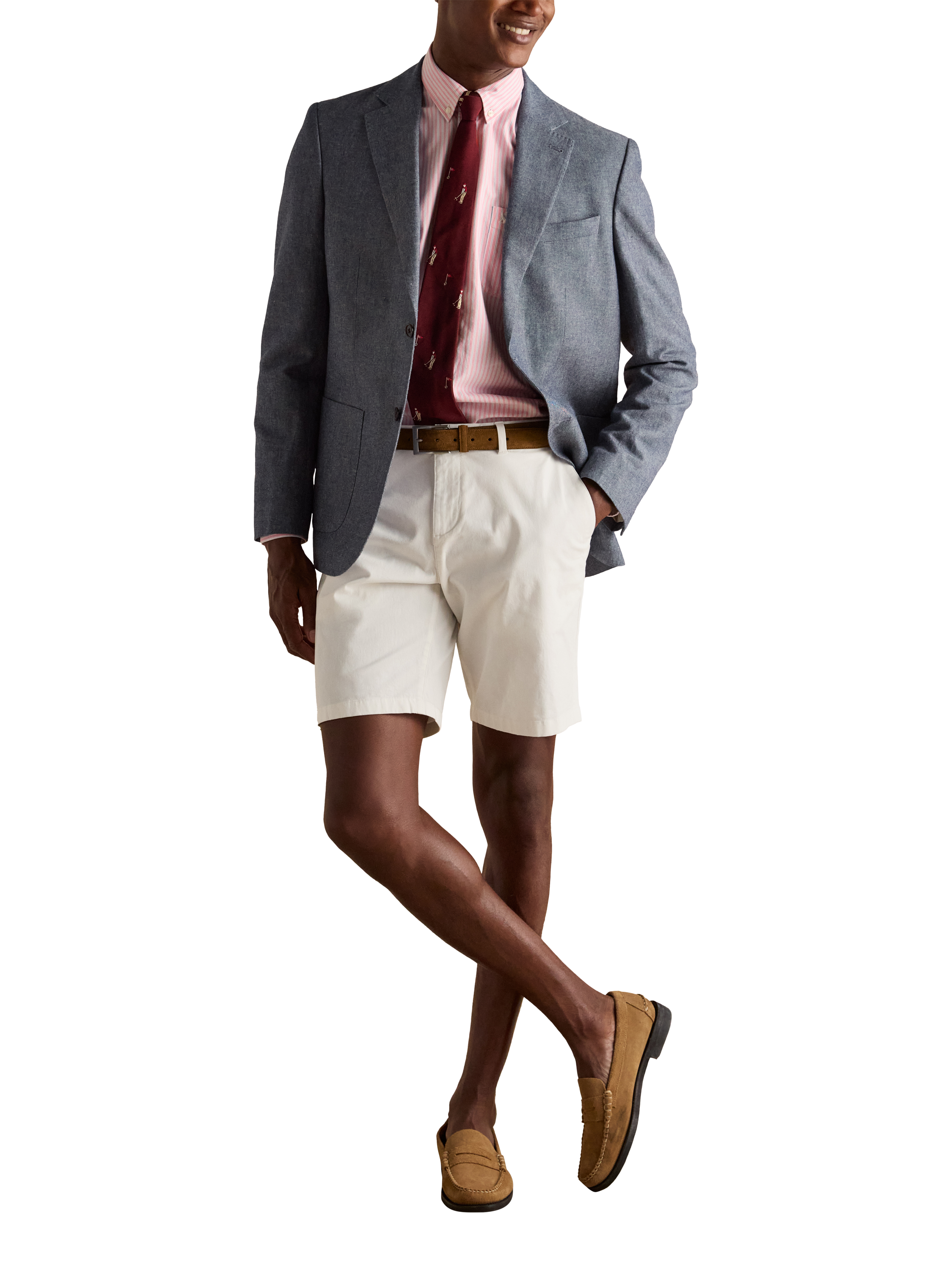 Product image 1 of 7, which shows Joules Regular Fit Chino Shorts, White, 30R