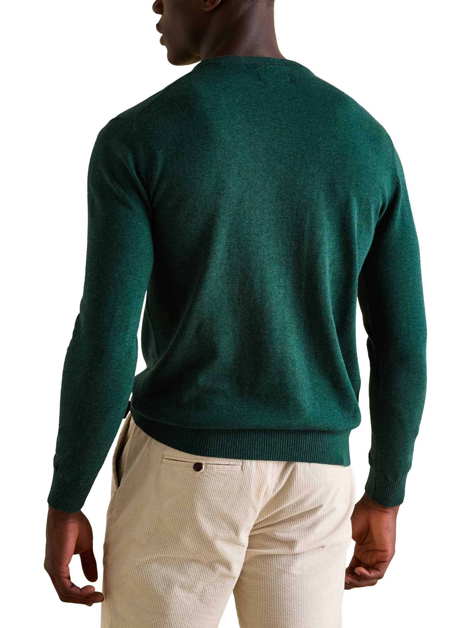 Product image 2 of 6, which shows Joules Jarvis Cotton Crew Neck Jumper, Dark Green, S Reg