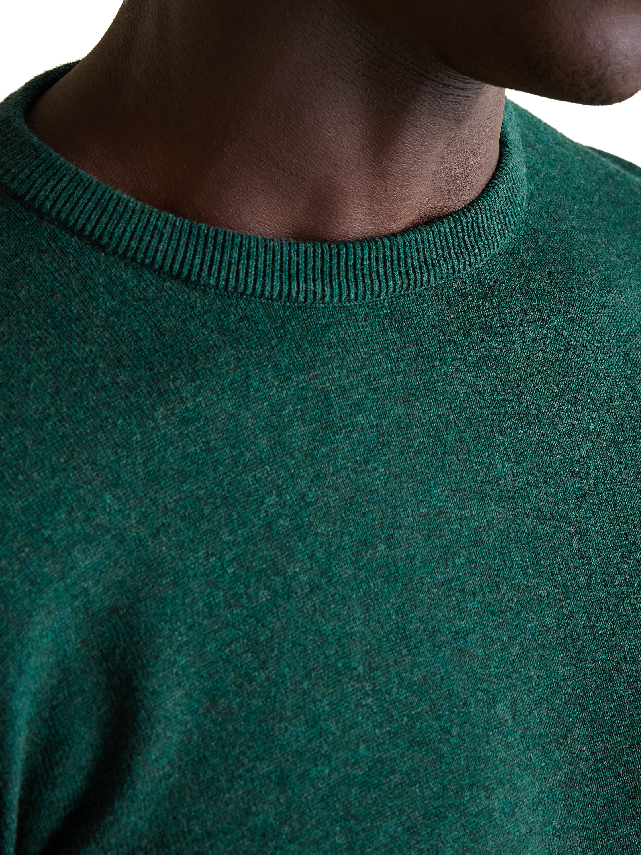 Product image 4 of 6, which shows Joules Jarvis Cotton Crew Neck Jumper, Dark Green, S Reg