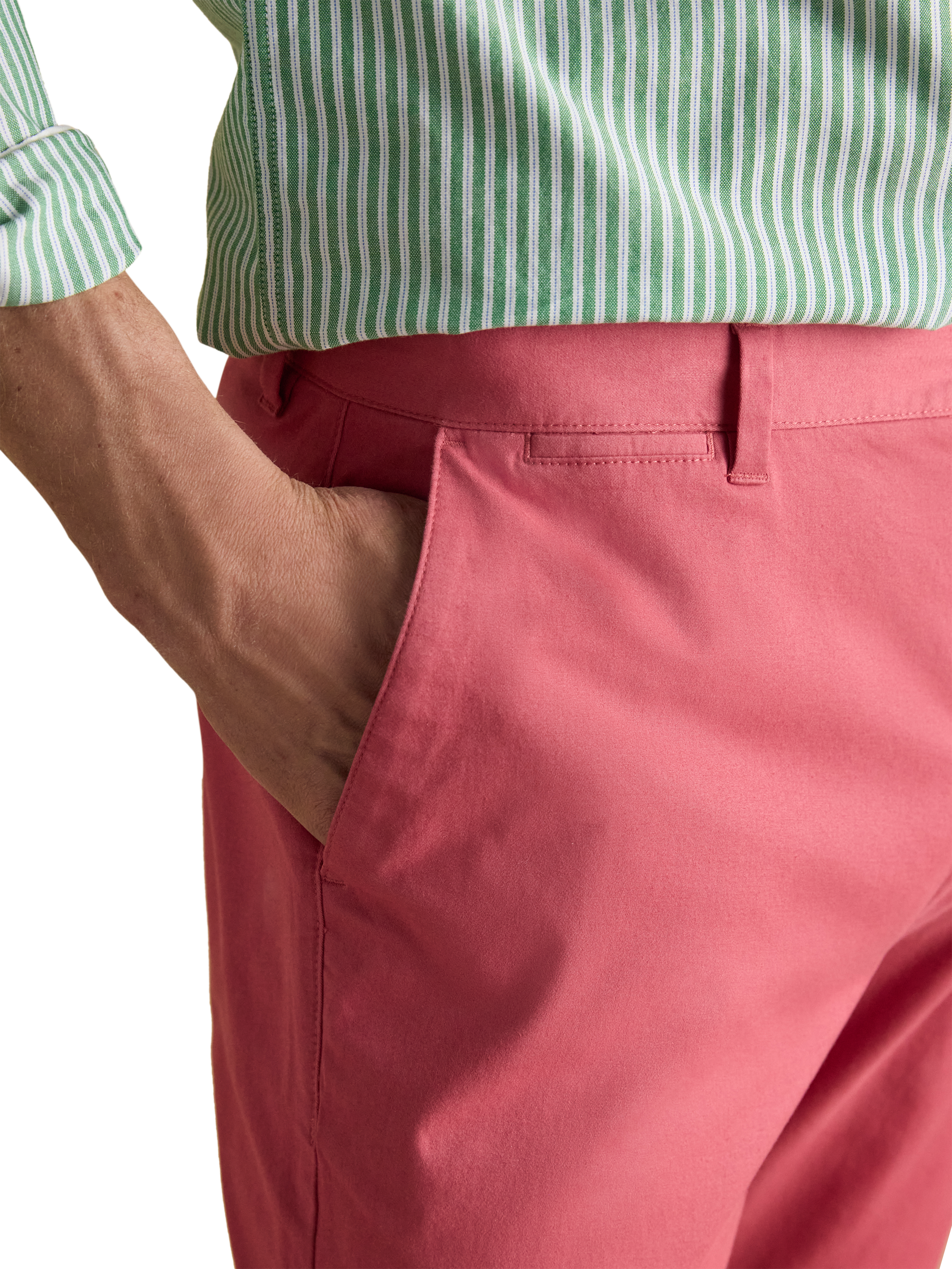 Product image 6 of 8, which shows Joules Cotton Blend Chinos, Dark Pink, 30R