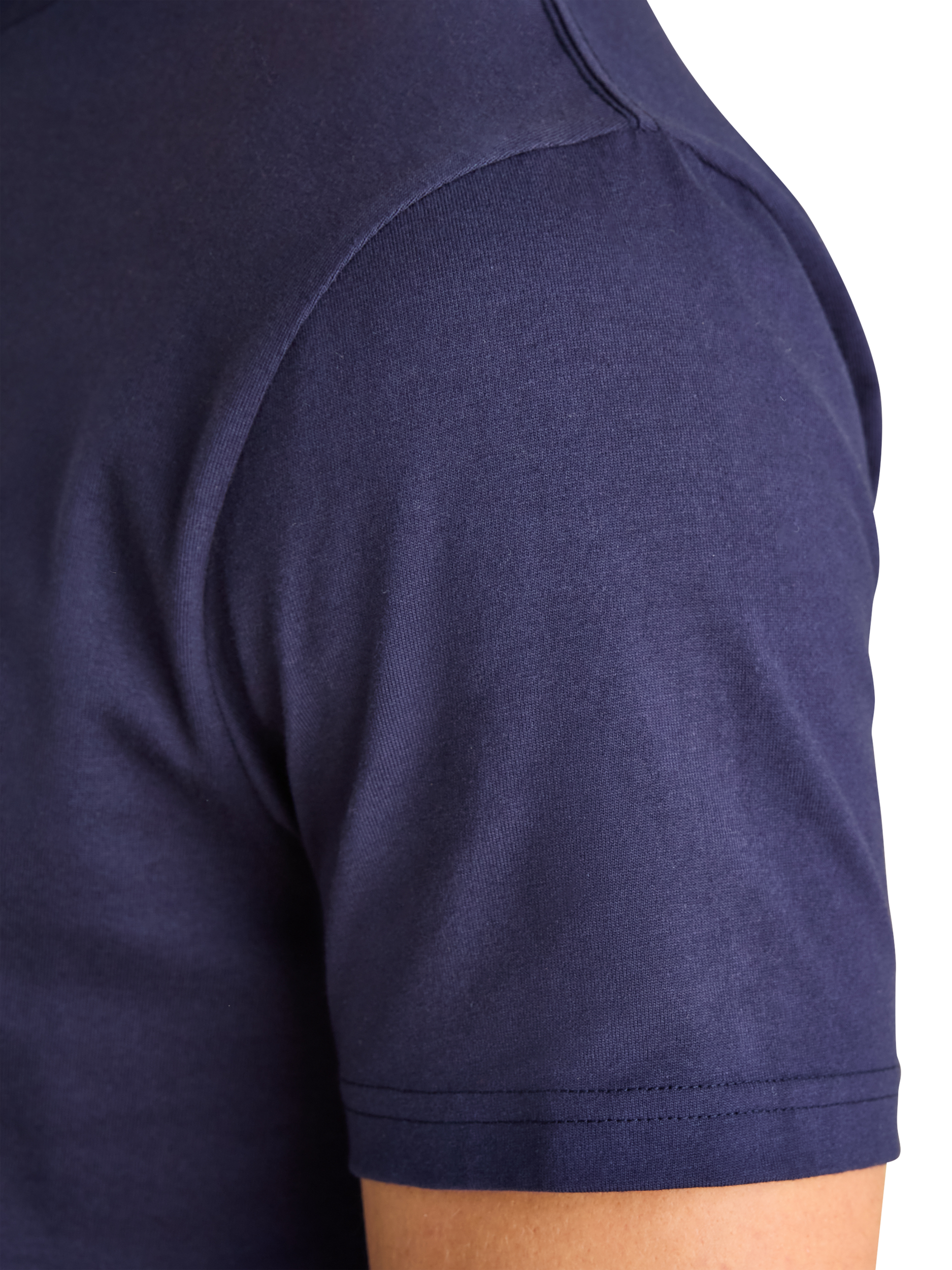 Product image 5 of 5, which shows Joules Short Sleeve Plain Cotton T-Shirt, Navy Blue, L Reg