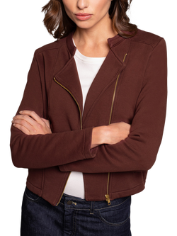 Celtic & Co. Chloe Biker Jacket - view 2, Cocoa