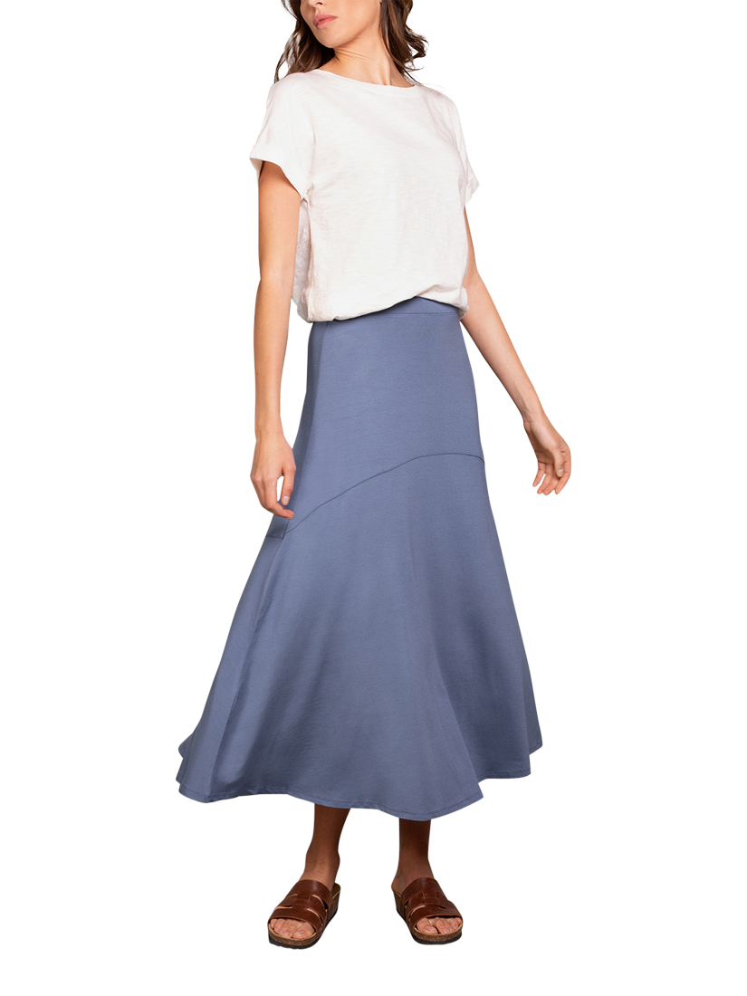 Product image 3 of 4, which shows Celtic & Co. Jersey Maxi Skirt, Airforce Blue, XS