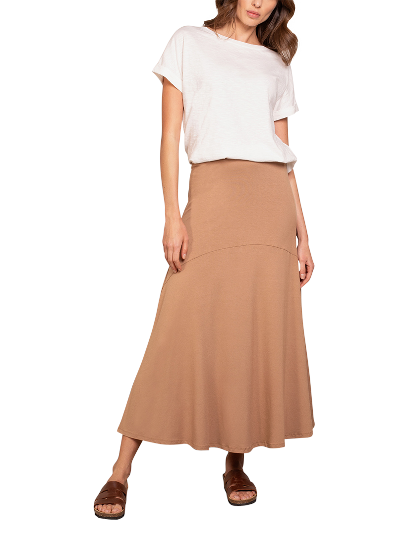 Product image 1 of 4, which shows Celtic & Co. Jersey Maxi Skirt, Acorn, XS