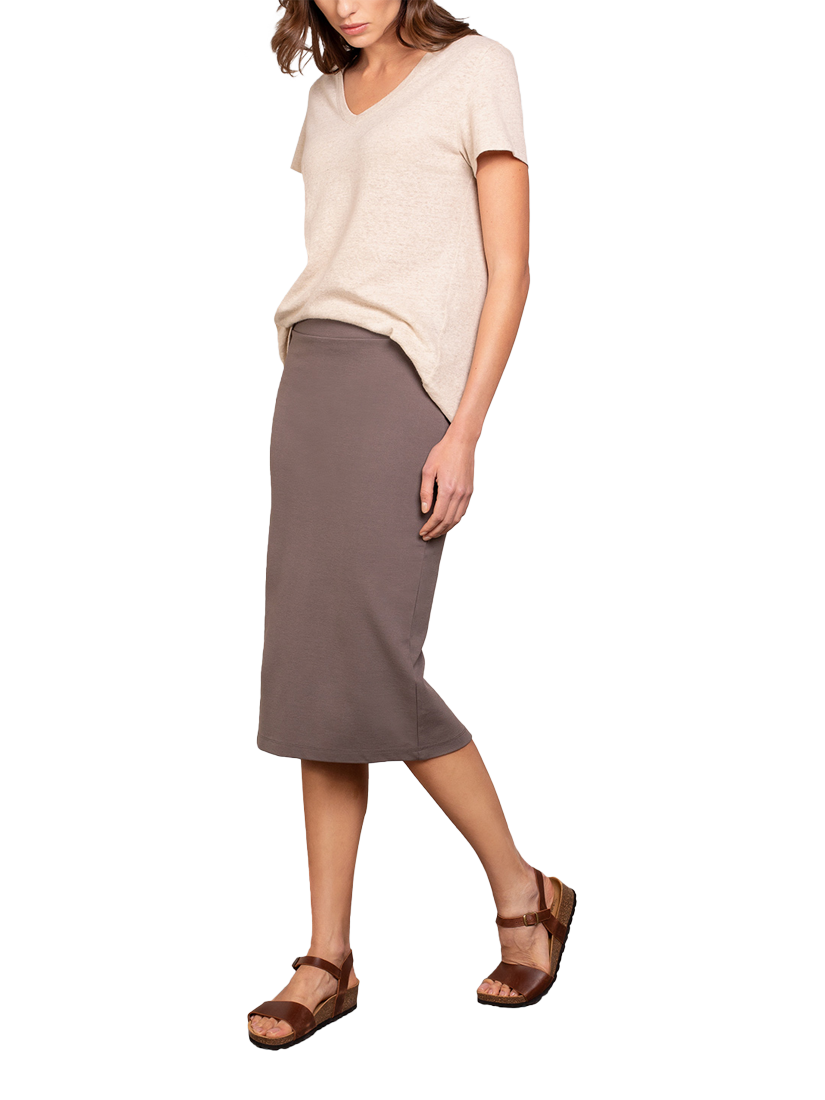 Product image 4 of 5, which shows Celtic & Co. Melanie Pencil Midi Skirt, Mole, XS