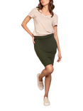 Celtic & Co. Skye Pencil Mini Skirt, Dark Olive