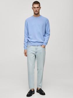 Mango Sammy Tapered Fit Jeans - view 2, Open Blue