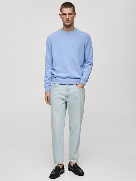 Mango Sammy Tapered Fit Jeans - view 2, Open Blue