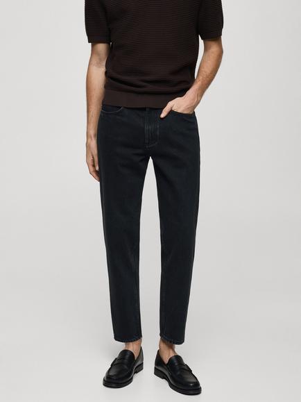 Mango Sammy Tapered Fit Jeans, Open Grey
