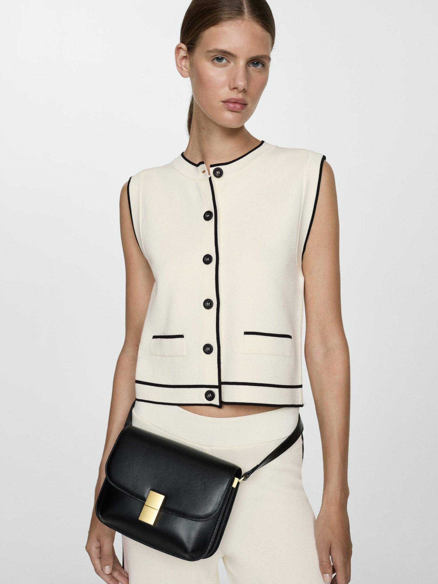 Product image 1 of 8, which shows Mango Como Waistcoat, Light Beige, L