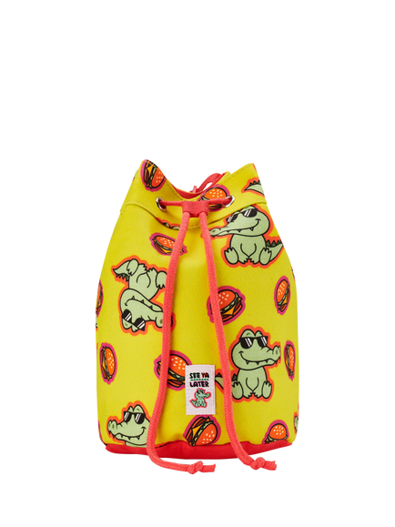 Small Stuff Kids' Crocodile Duffle Bag, Yellow/Multi, Yellow/Multi