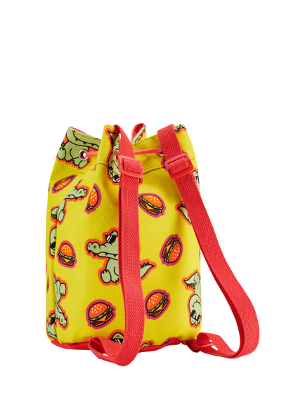 Small Stuff Kids' Crocodile Duffle Bag, Yellow/Multi - view 2, Yellow/Multi