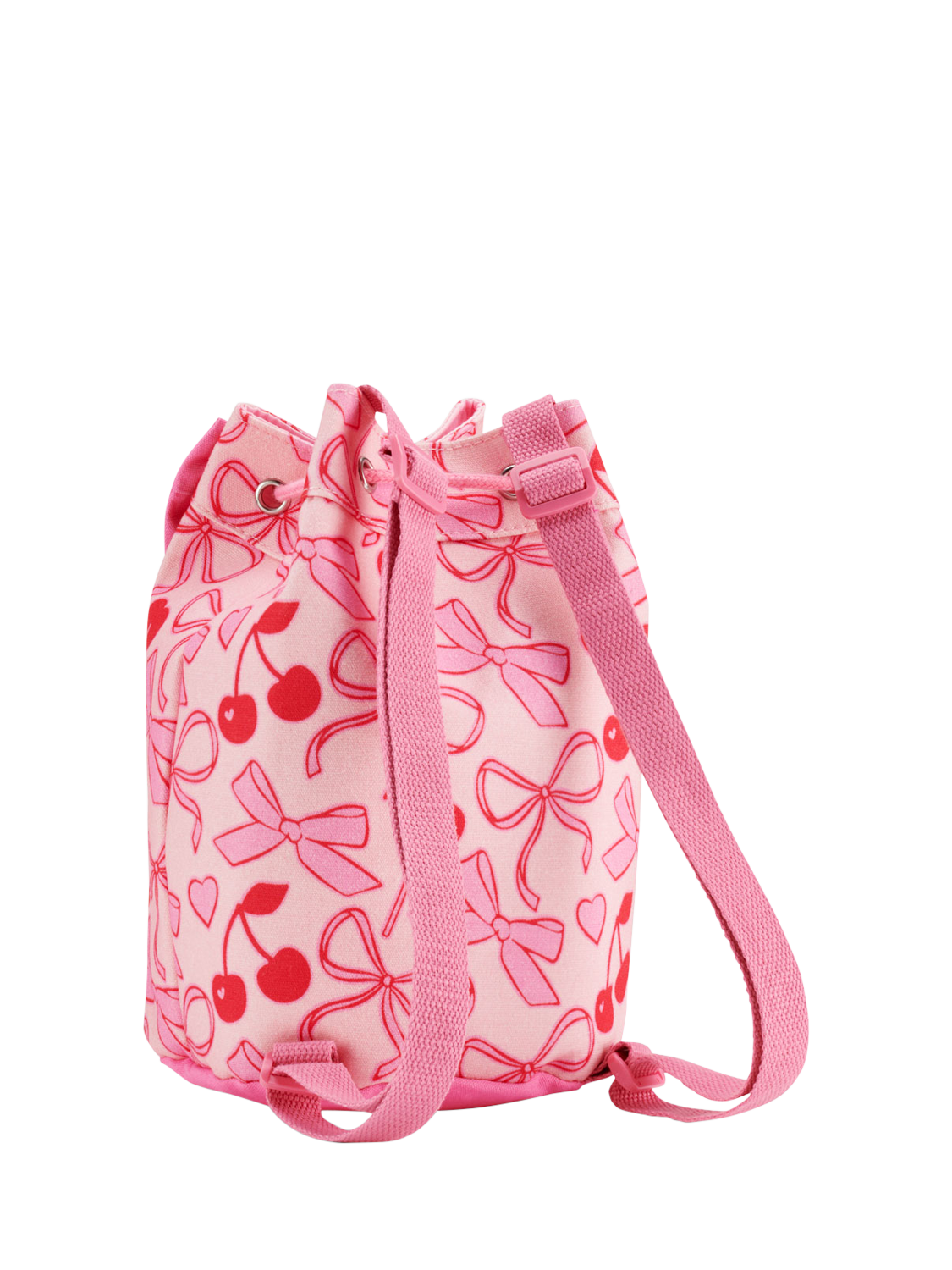 Product image 2 of 3, which shows Small Stuff Kids' Bow & Cherry Duffle Bag, Pink/Multi, One Size
