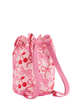 Small Stuff Kids' Bow & Cherry Duffle Bag, Pink/Multi