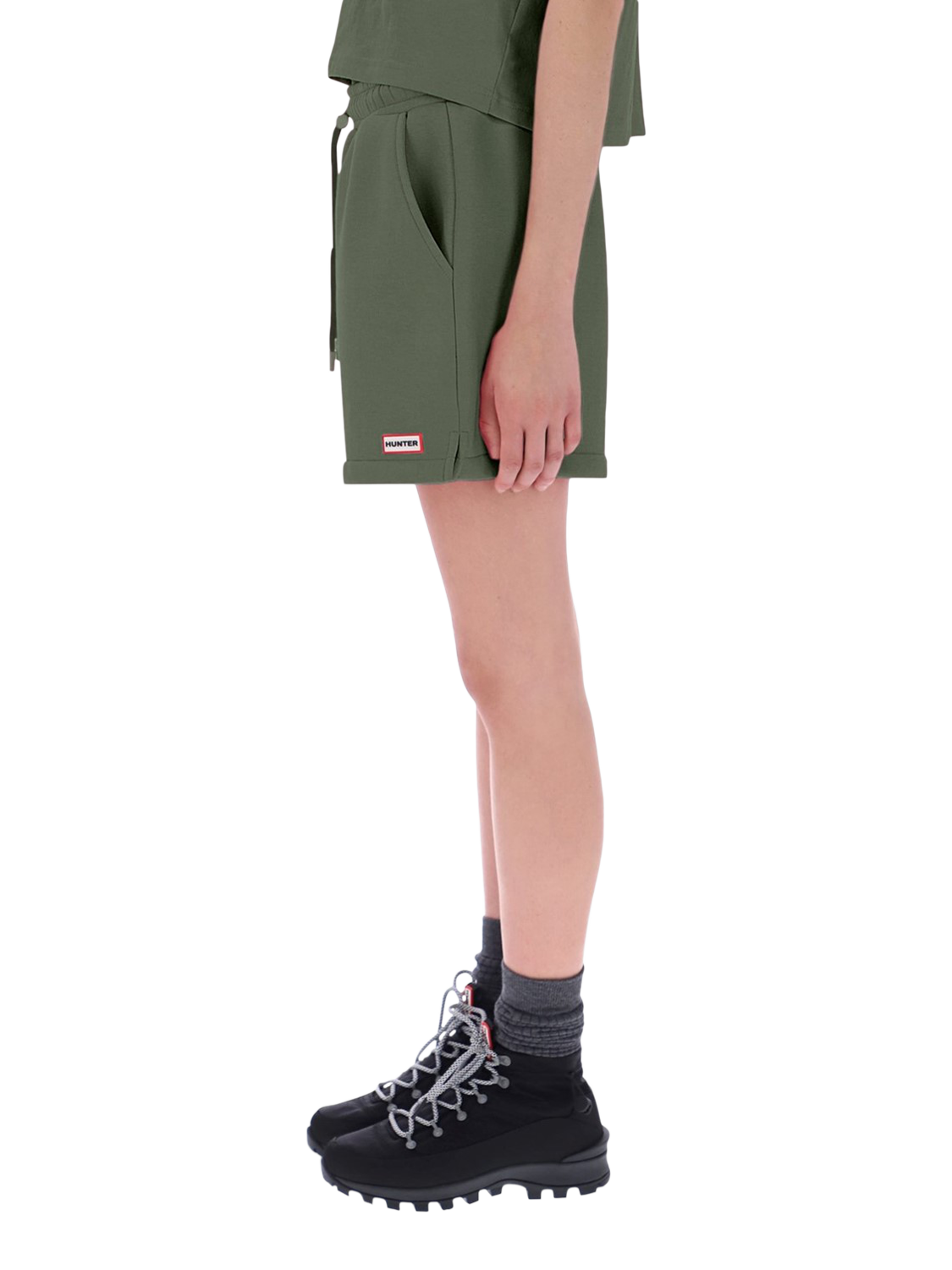 Product image 3 of 3, which shows Hunter Lunan Jersey Shorts, Deep Lichen Green, S